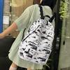 Schoolbag Korean Version Large-capacity Nylon Schoolbag Female Student Backpack Tie-dye Ink Painting Junior High School High School College Student 