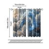 2 pcs   filtering curtains (excluding rods   non-movable   without batteries) Blue Cloud Dragon for use in bedrooms and living