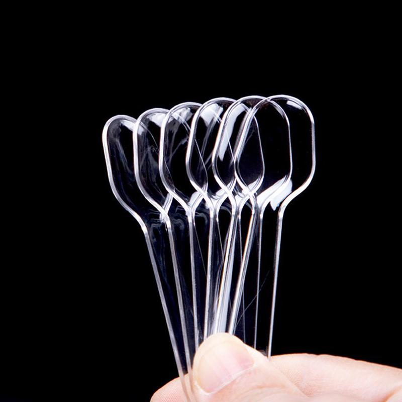 

500 шт. Мини-ложка для мороженого, пластиковая одноразовая деревянная десертная ложка, столовые приборы для свадебной вечеринки в западном стиле, кухонные принадлежности, инструмент 500pcs