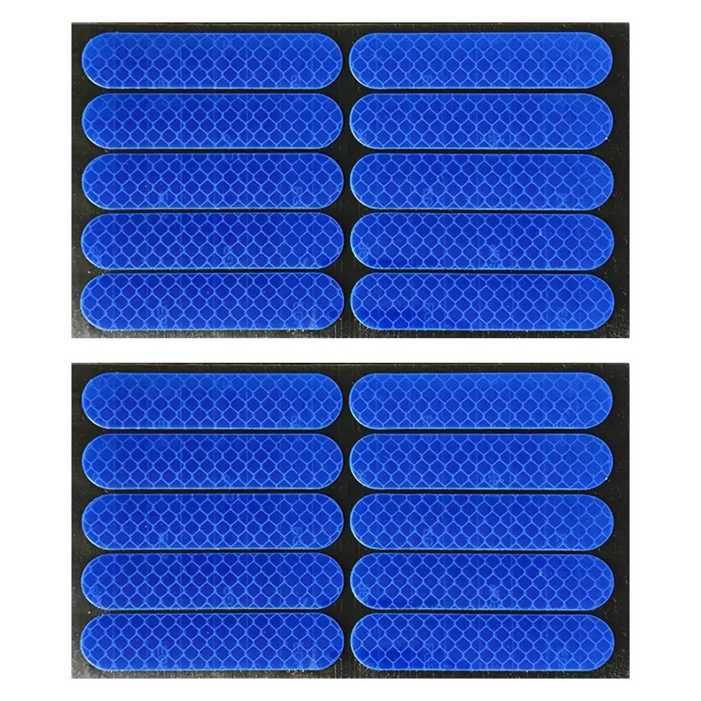 

20Pcs Motorcycle Helmet Reflective Sticker Kit Safety Waterproof Reflective Strips For Motorcycle Bike Night Riding синій