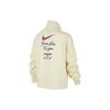Nike Kapuzenpullover Logo-Print Stehkragen Halber Reißverschluss Lässig Locker Fleece Kinder-Hoodies Kokosmilch FV8448-113