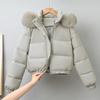 Elegant Trendy Thicken Parkas Women Long Sleeve Zipper Hooded Coat Autumn Winter Korean Style Velevt Outerwear