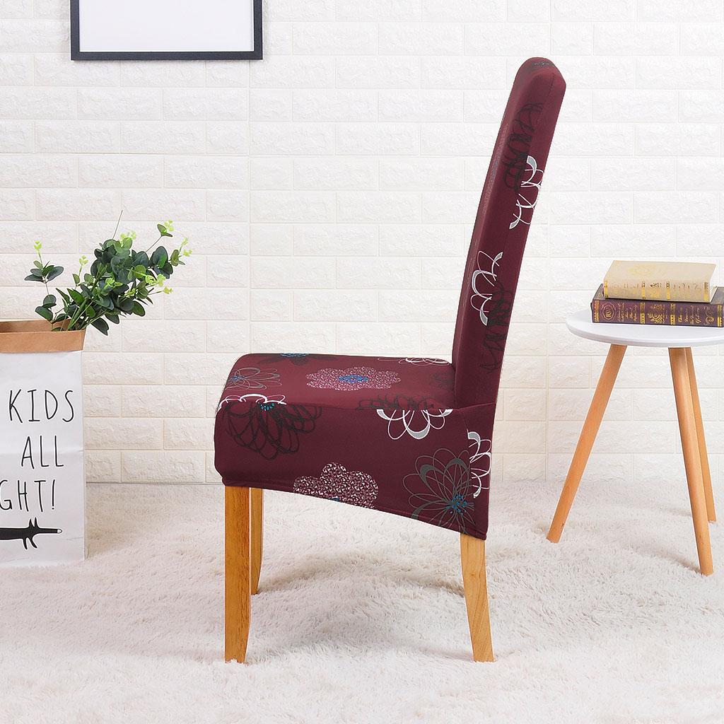 XL Size Printed Dining Chair Covers Large Removable Washable Kitchen Chair Protector Seat Cover for Dining Room Home Banquet