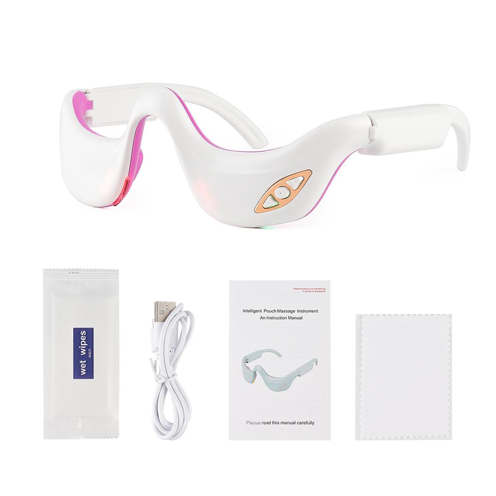 New Intelligence EMS Pulse Vibration Under-Eye Massager Heated Relieves Eye Fatigue Eyes Massage Glasses Dark Circle Eye Bags Eye Promote Sleep Unisex