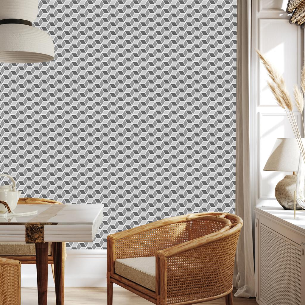 Geometric pattern and optical wallpaper for living room and bedroom 50x1000