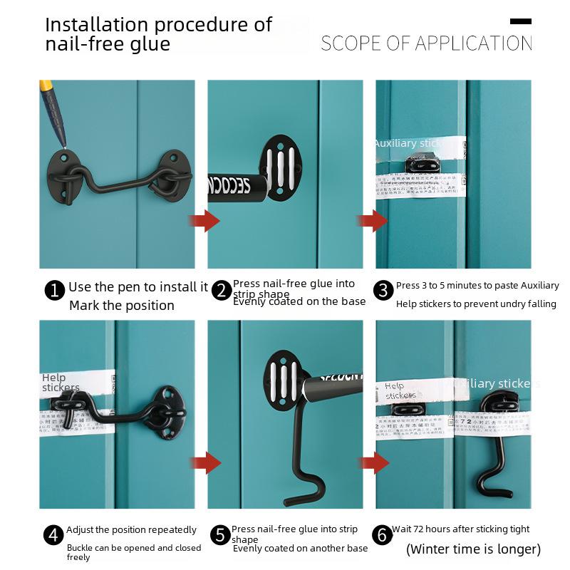 Cârlig și șurub pentru ușă de baie din oțel inoxidabil vintage