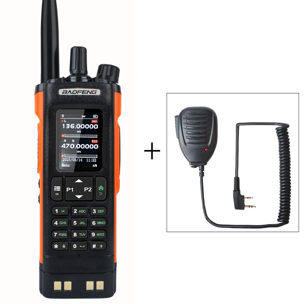 Baofeng DM-32 GPS DMR DIgital APRS Walkie Talkie AES256 Encryption 8W Air Band FM 2M 70CM GMRS Dual Band Radio DM-32UV