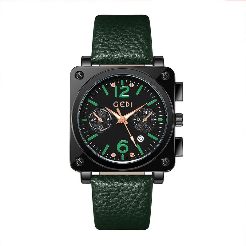 Fashion Large Dial Ladies Multifunctional Calendar Belt Quartz Watch