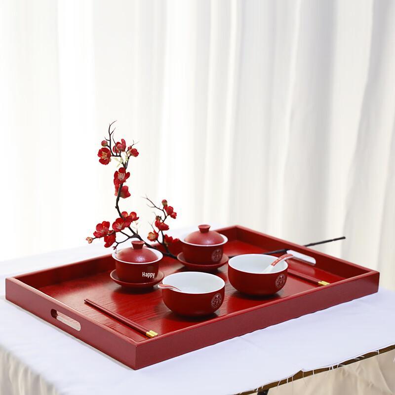 ZISIZ Extra Large Wooden Serving Tray