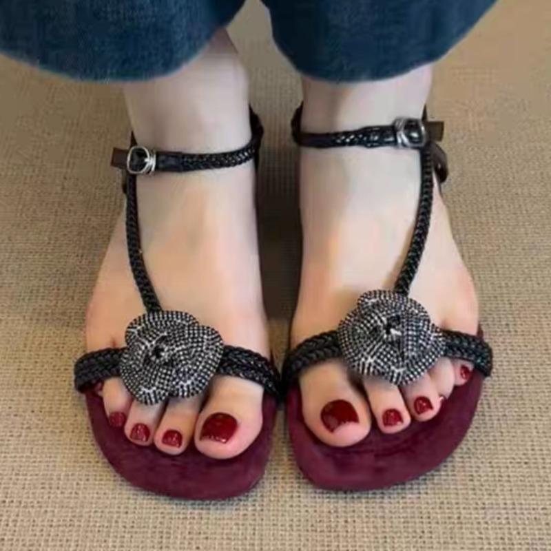 Fashion Women Heeled Sandals Mid Heels Summer Designer Shoes 2025 Elegant Slippers Fashion Slides Pumps Chunky Dress Sandalias De Mujer