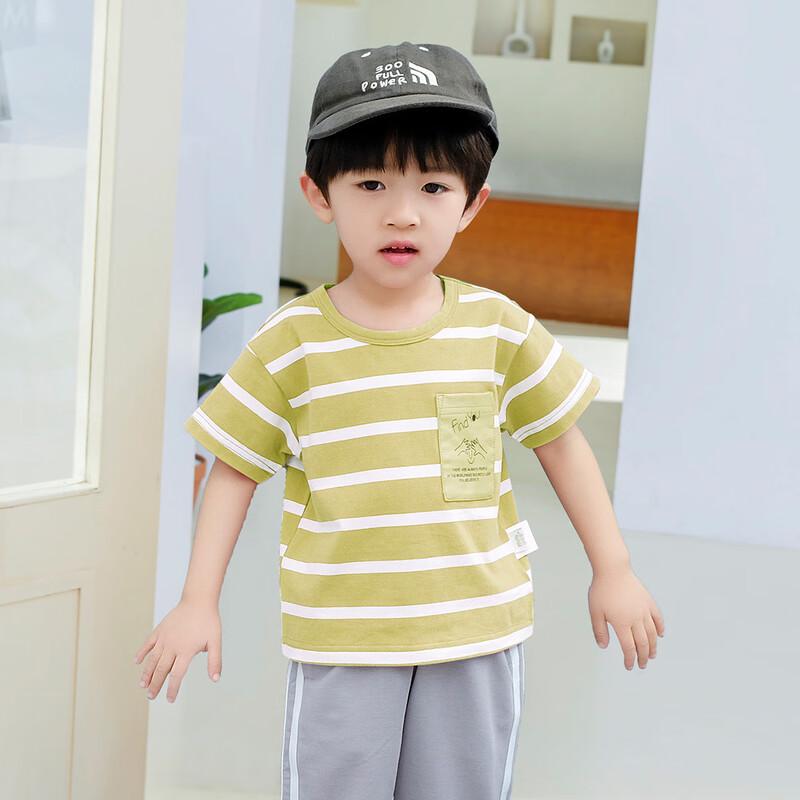 Duoduo Boys  Striped Short Sleeve T-Shirt 110