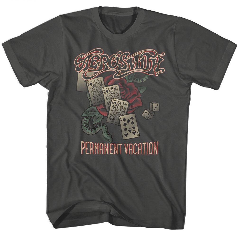 

Aerosmith Permanent Vacation Royal Flush Men s T Shirt Rock Band Music Merch Unisex T-Shirt XXXL
