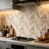 2 Pcs Wall Tile Stickers, Peel And Stick Backsplash, Self Adhesive Waterproof Kitchen Wall Tile Decals for Kitchen, Bathroom, Walls, Floors