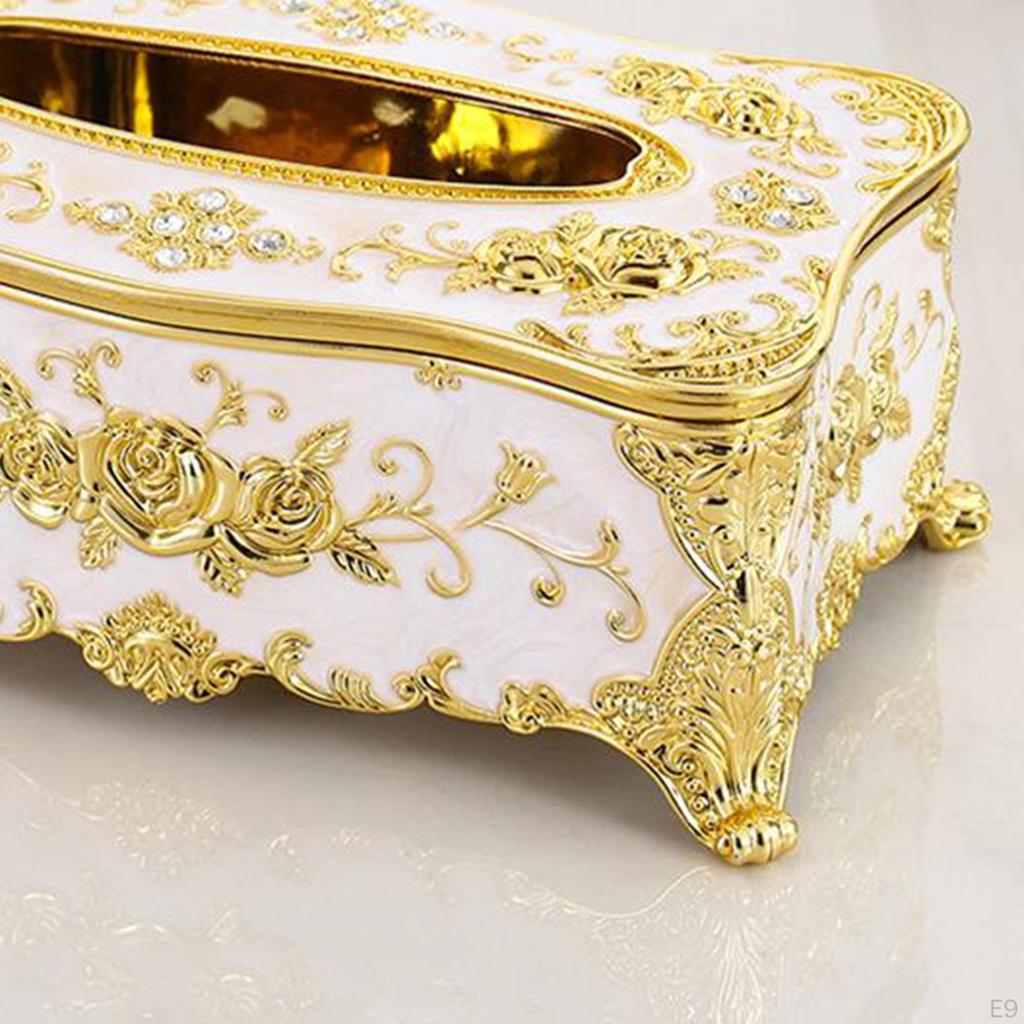 Creative European Square Rectangular Tissue Box Decorative Cover Bathroom Holder Car Office