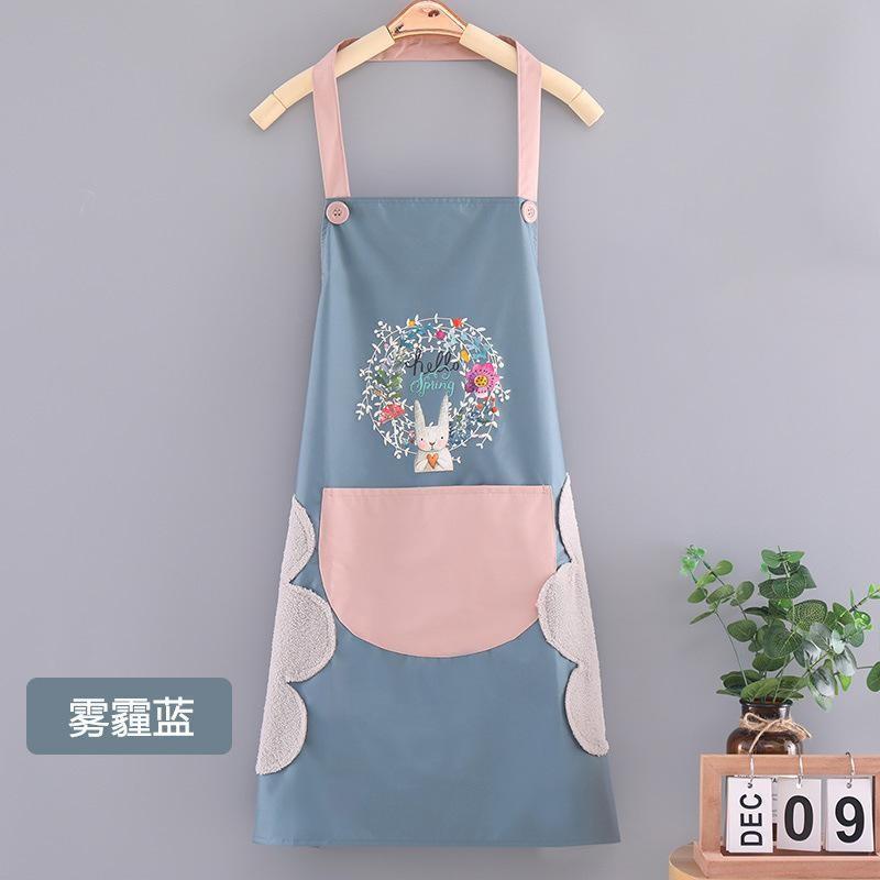 Resistant Oil Waterproof Polyester Oxford Stripeds Apron Wipe Kitchens Hand