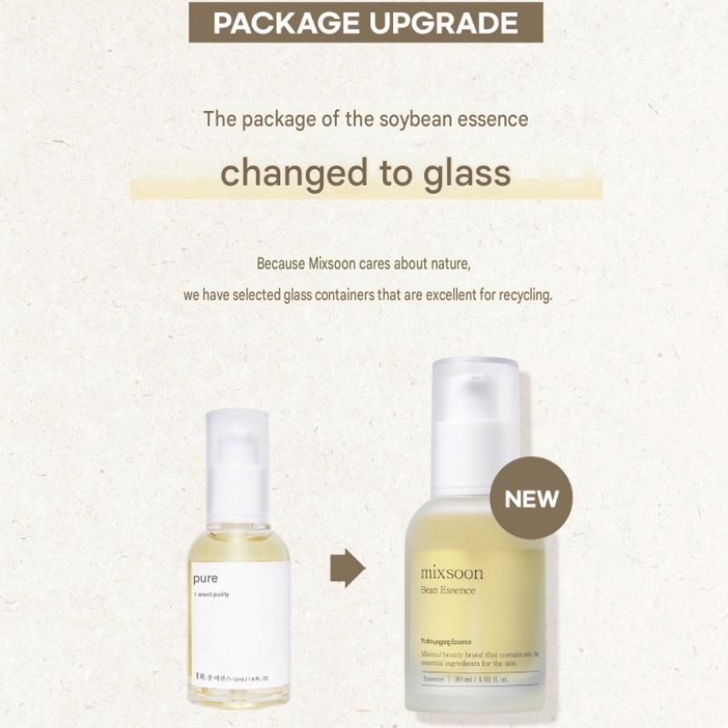 [Vegan Beauty] mixsoon Bean Essence 30ml | Hydrating & Gentle Exfoliating Fermented Essence for Glass Skin