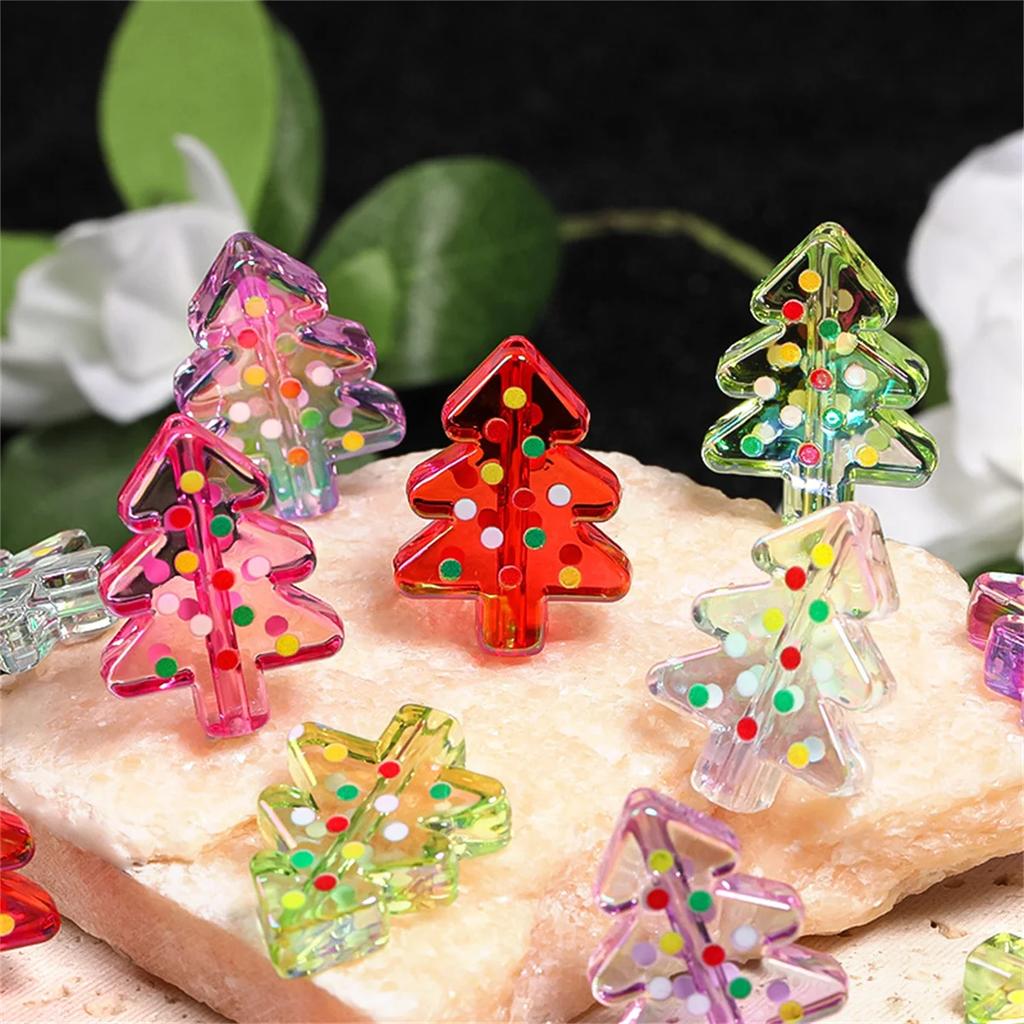 CH81 5Pcs Color Festive Christmas Snowman DIY Cartoon Pendant Keychain Pendant Pendant Bracelet Pen Beads Material Accessories