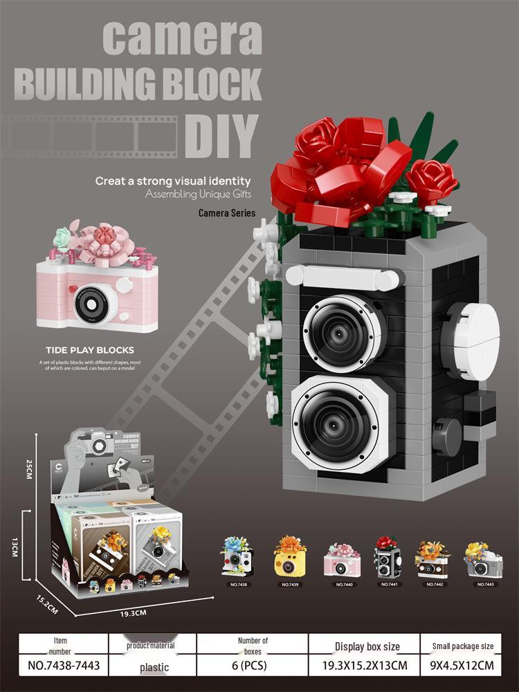 Preserved Flower Building Blocks Ornament Toy - Micro Particles Assembly Set