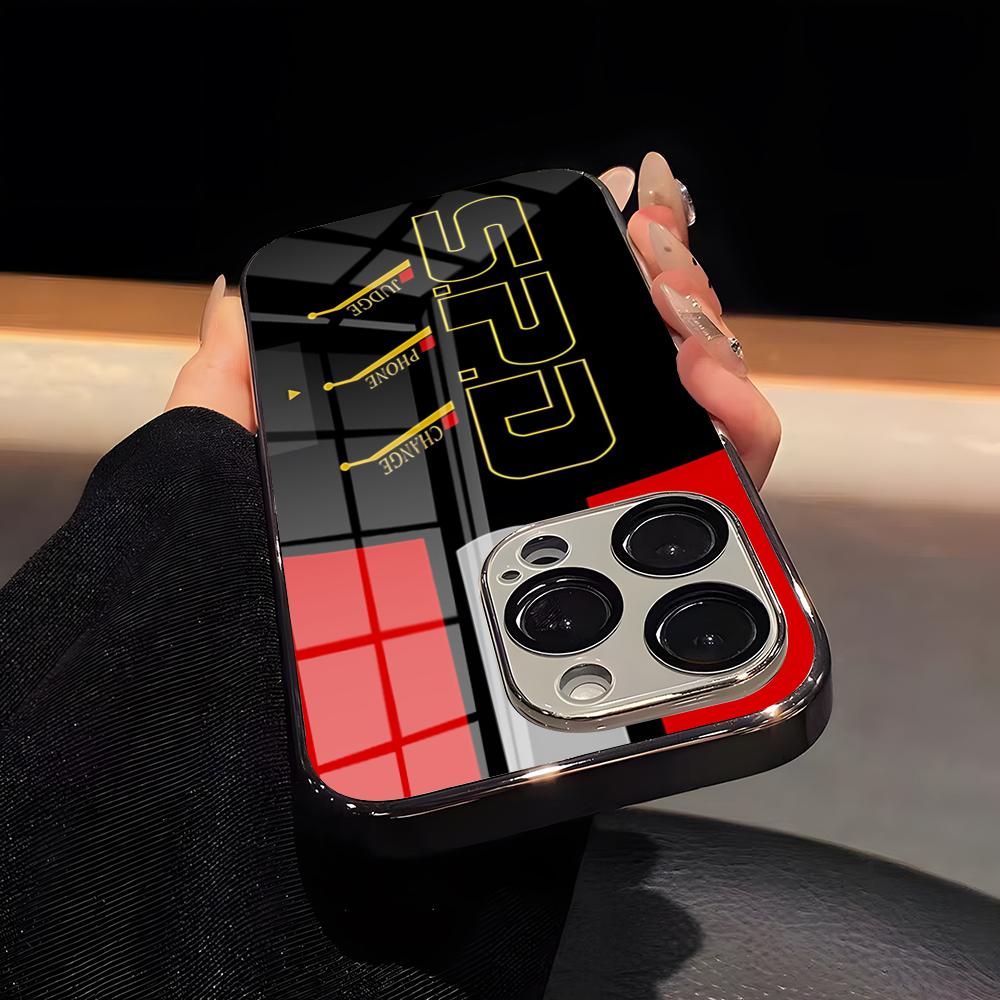 Dekaranger SPD Morpher Phone Case Luxury Glass Phone Case For IPhone 17 16 15 14 13 12 11 Pro Max Plating Frame Cover