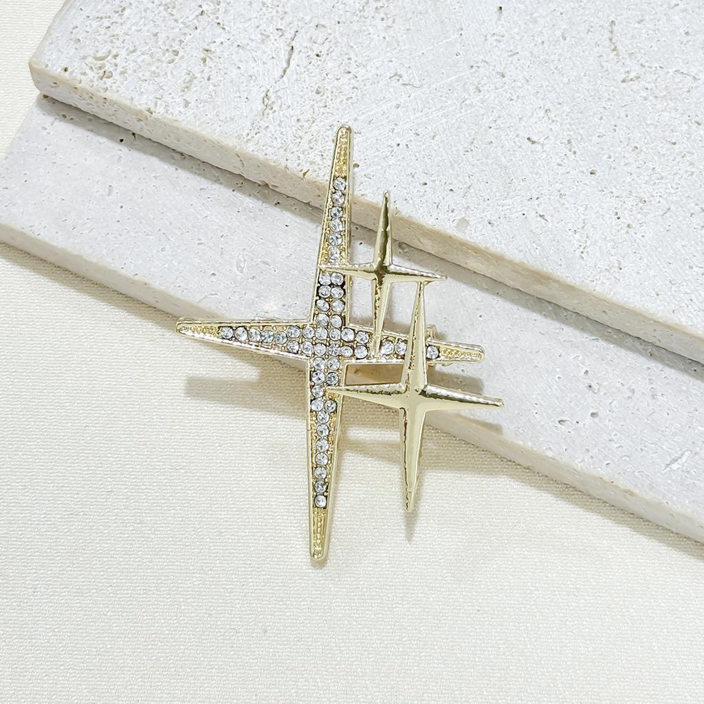Simple And Fashionable High-End Big Star Brooch, Female Ins Trendy Personality Temperament Coat, Cardigan, Suit, Corsage Pin
