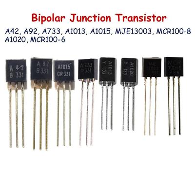 100PCS Transistor Thyristor BJT A42 A92 A733 A1015 A1013 A1020 MJE13003 MCR100-8 MCR100-6 TO-92 NPN TO92 Bipolar Transistors