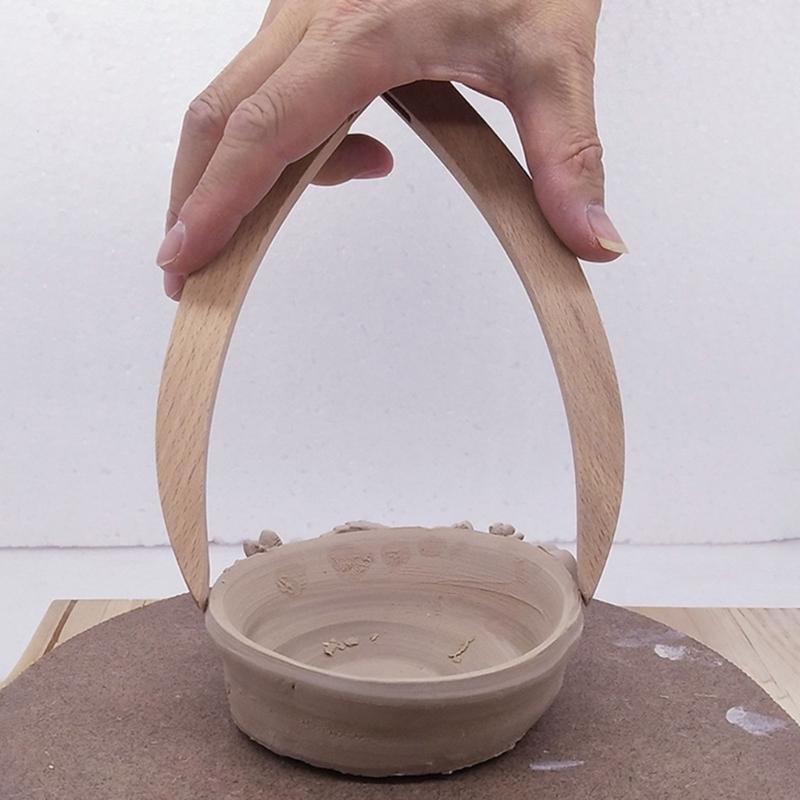 3Pcs Wood Ceramics Caliper Measuring Tool Set Ergonomic Handle Pottery Crafting Calipers for Clay Diameter Measurement