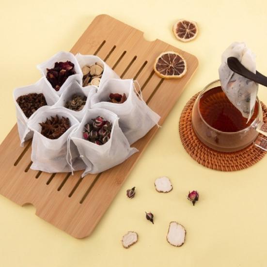 200Pcs Disposable Tea Bags for Loose Leaf Tea Empty Tea Filter Bags with Cotton