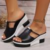 Summer Women's Slippers Thick Bottom Wedge Flip Flops Ladies High Heeled Casual Sandals