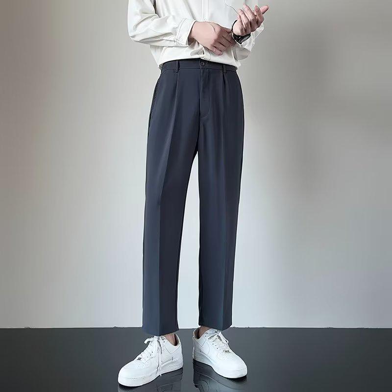 Men's Korean Style Wide-Leg Summer Casual Trousers