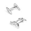 High End Electroplated Gold Silver Signal Gun Copper Cufflinks Men's French