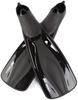 MORGEN SKY Diving Fins/Snorkels, Full Foot, Rubber, Lightweight, Easy Storage, Drainage Holes, Non-Slip, FN600 (Full Foot - Black, ML (25-26.5))