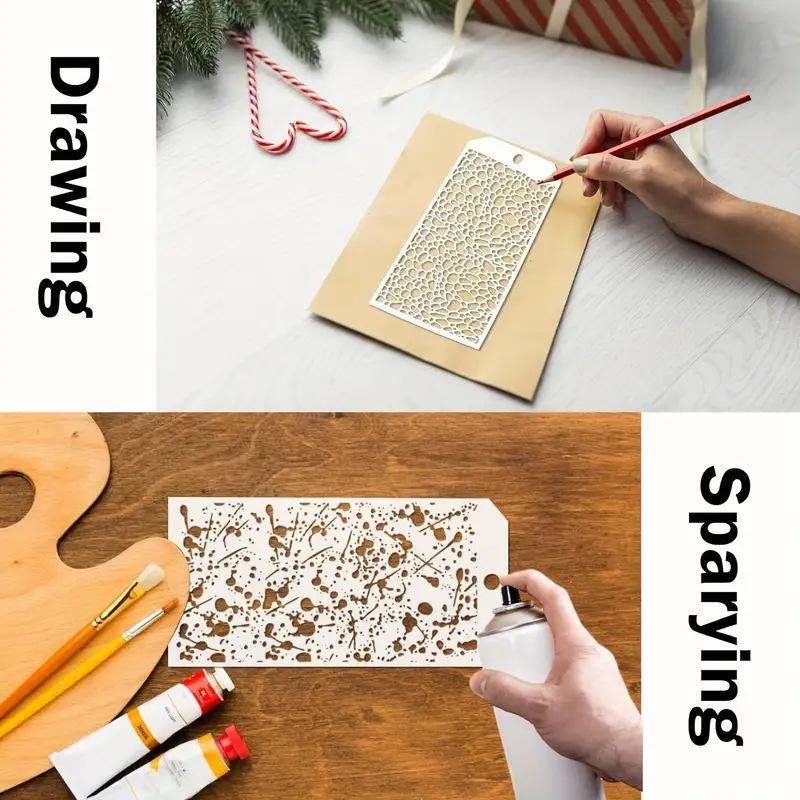 Creative, Children's Graffiti, Washable, PET Material, Hollowed Out 8-piece Set, Textured Theme, Painting Template