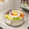 Rotate Charcuterie Container Snackle Box Container Divided Serving Tray Portable Storage Organizer for Candy Fruits Nuts Spice