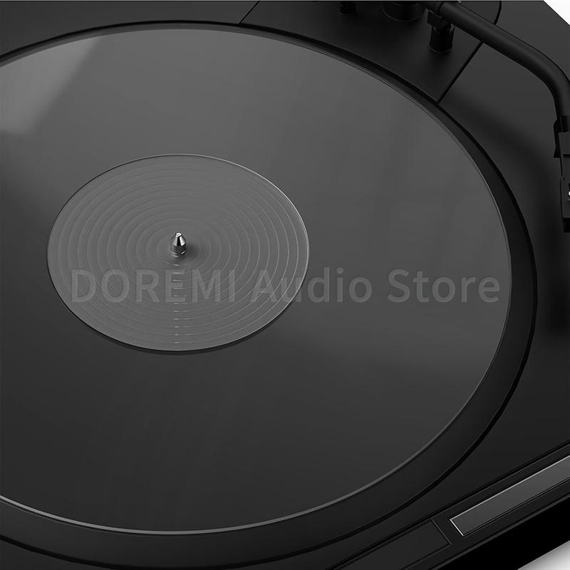 

30cm Acrylic Turntable Slip Mat Reduce Static Dust Noise Replacement Record Platter Slipmat for 12 Inch LP Vinyl Record Player прозорий
