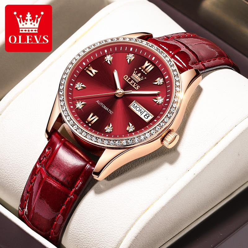 

Брендовые часы OLEVS Женские автоматические механические часы Женские нишевые часы
