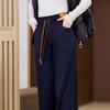 Winter fleece imitation denim fleece thickened women's denim straight-leg pants to increase the elasticity of casual women's pants