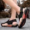 Men's Sandals Luxury Summer Mens Genuine Leather Sandals Outdoor Vacation Beach Shoes Waterproof Thick-soled Roman Shoes
