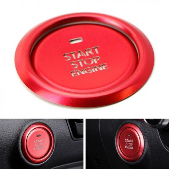 Red Keyless Engine Push Start Button Decoration Ring Trim For -up Mazda 3