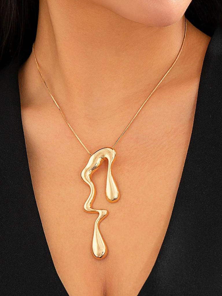 PuRui Naszyjnik z wisiorkiem w kształcie skręconej spirali z zimnym wiatrem dla kobiet, na uliczne przyjęcie, imprezę, cyrkonia, metaliczny, cyrkonia, Boże Narodzenie, cyrkonia