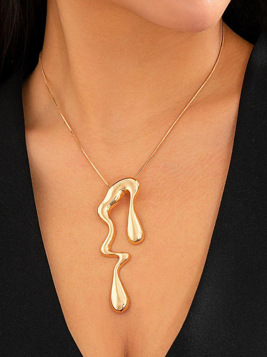 

PuRui Ожерелье-подвеска «Холодный ветер, скрученная спираль» для женщин, для уличной вечеринки, вечеринки, с цирконом, металлическое, с цирконом, рождественское, с цирконом