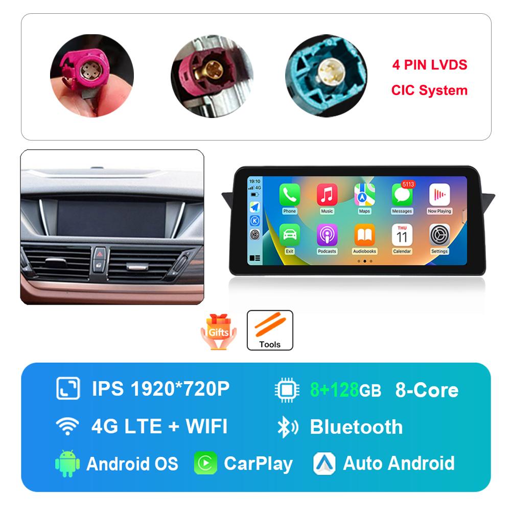 12.3 Inch for BMW X1 E84 2009 -2015 CIC System DSP Stereo GPS HD Touch Screen Android Car Radio Multimedia Player GPS 4G WiFi