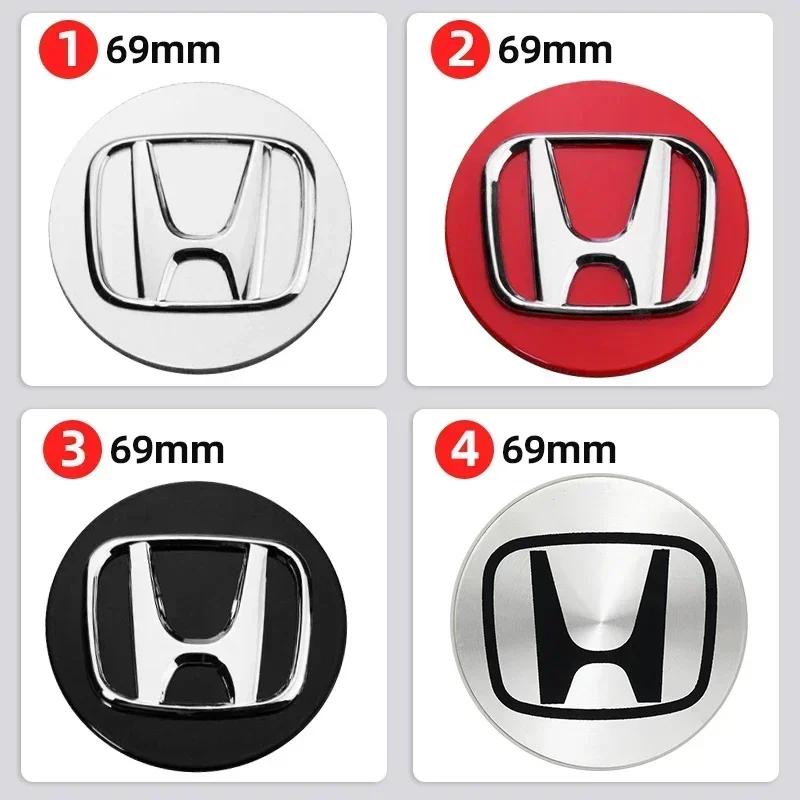 4pcs 58mm 69mm Car Wheel Center Hub Caps Cover For Honda Civic Fit Jazz Accord CRV HRV City Odyssey Passport Pilot Vezel Insight DS5