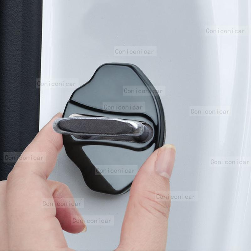 Auto Car Door Lock Protect Cover Emblems Case Stainless Steel Decoration For BMW I5 I7 G60 G70 Protection Accessories