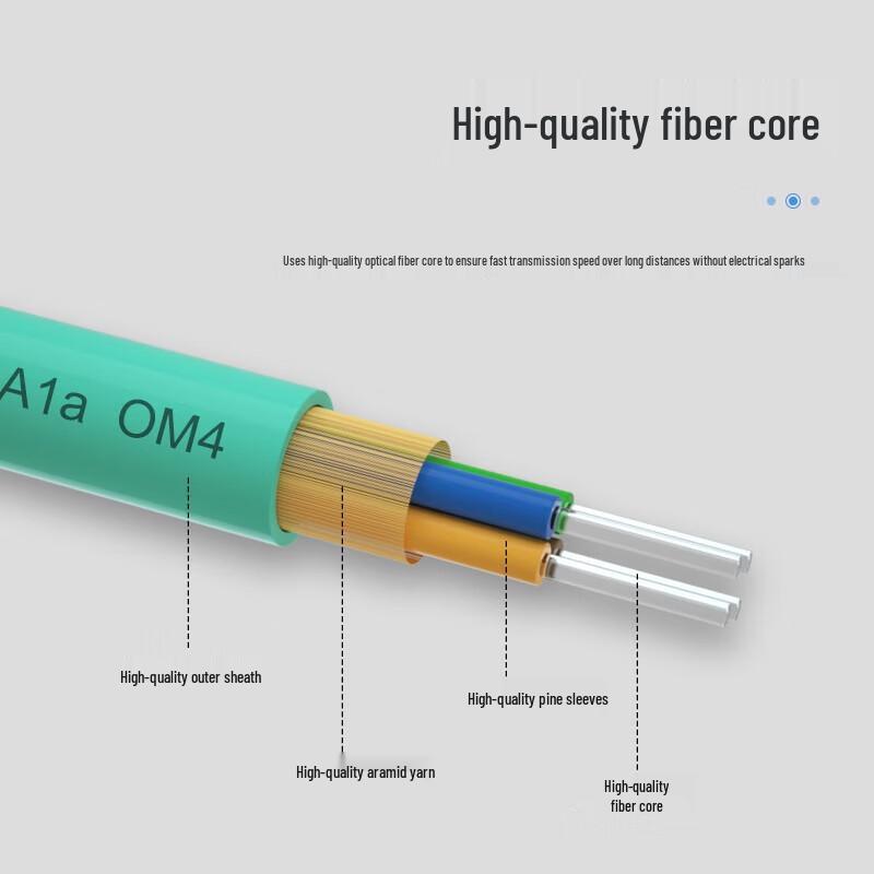 

AIENKIS 12-Core OM4 10 Gigabit Multimode Indoor Fiber Optic Cable