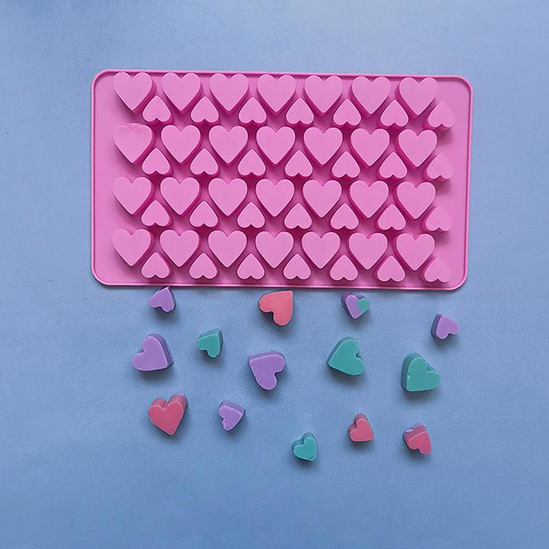 Silikonová forma ve tvaru srdce s 56 dutinami, tácek na kostky ledu, diy čokoládová fondánová forma, 3D pečivo, želé sušenky, pečení, zdobení dortů, nástroje