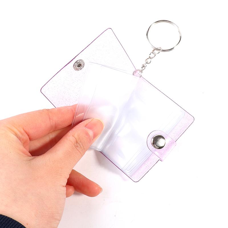 1/2 Inch Photo Album Pvc Sequins Name Card Holder 16 Pockets Mini Photo Holds