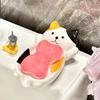 Cute Cartoon Cat Jewelry Tray Creative Ceramic Soap Drain Rack Fun Bathroom Decoration Space Saving Soap Box Home Decorations