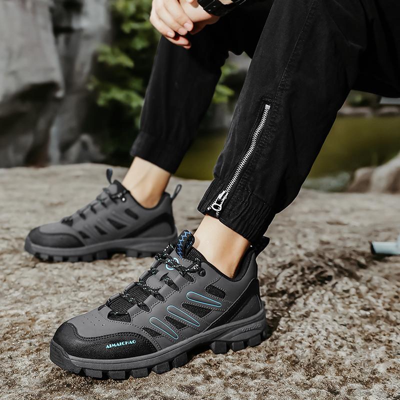 Fashion Shoes For Men Hiking Outdoor Leather Casual Sneakers Walking Climbing Water Proof Wear-resistant Anti-slip New Men's Sport Shoe