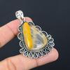 Natural Plume Agate Gemstone Pendant 925 Sterling Silver Jewelry For Women