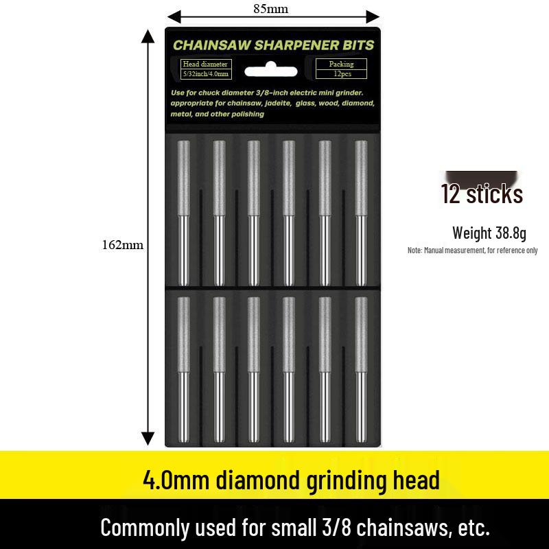 Electric Chainsaw Chain Sharpener Set with Abrasive Grinding Heads